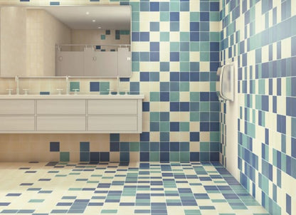 Color Blox 2.0 in Blue Suede Shoes 12"x12" Tile
